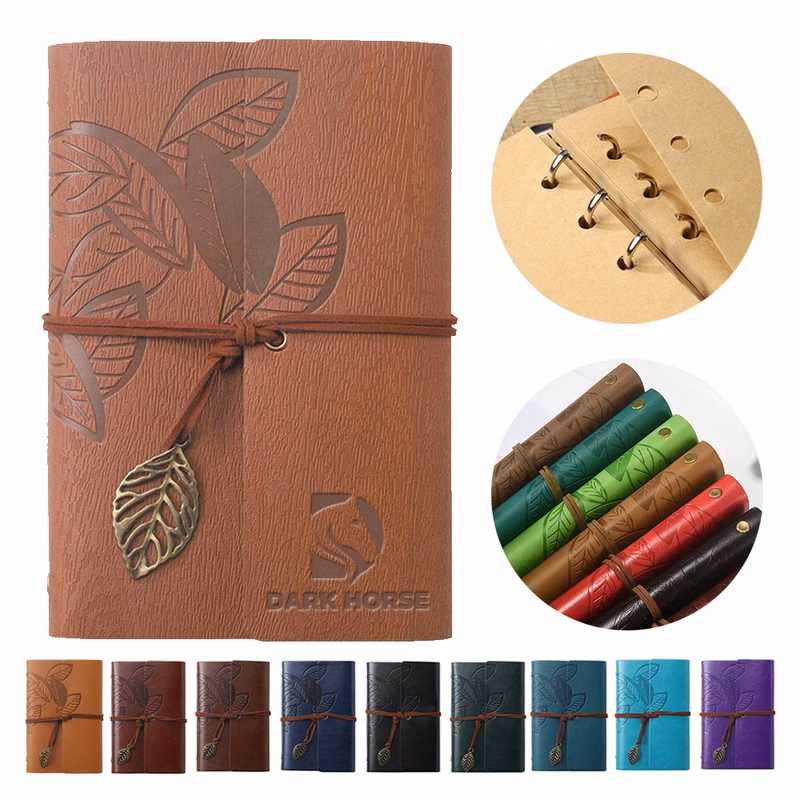 Vintage PU Leather Plain Blank Pages Journal Notebook