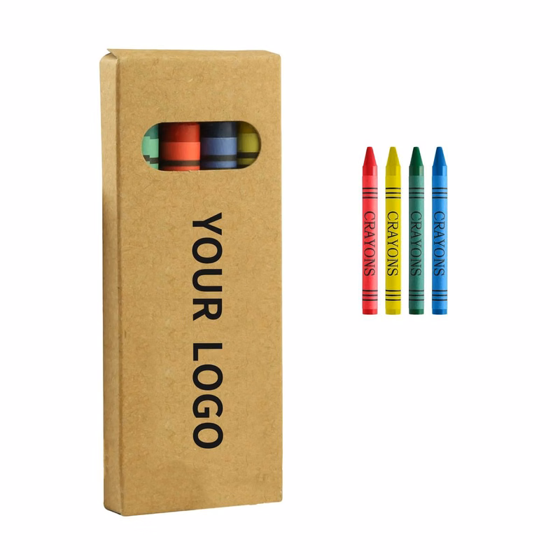 Compact Four Color Wax Crayon Set