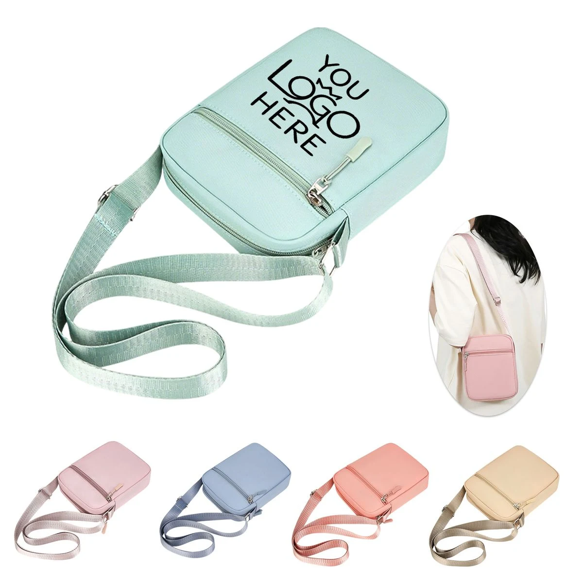 MOQ50 Oxford Cloth Crossbody Phone Bag 1
