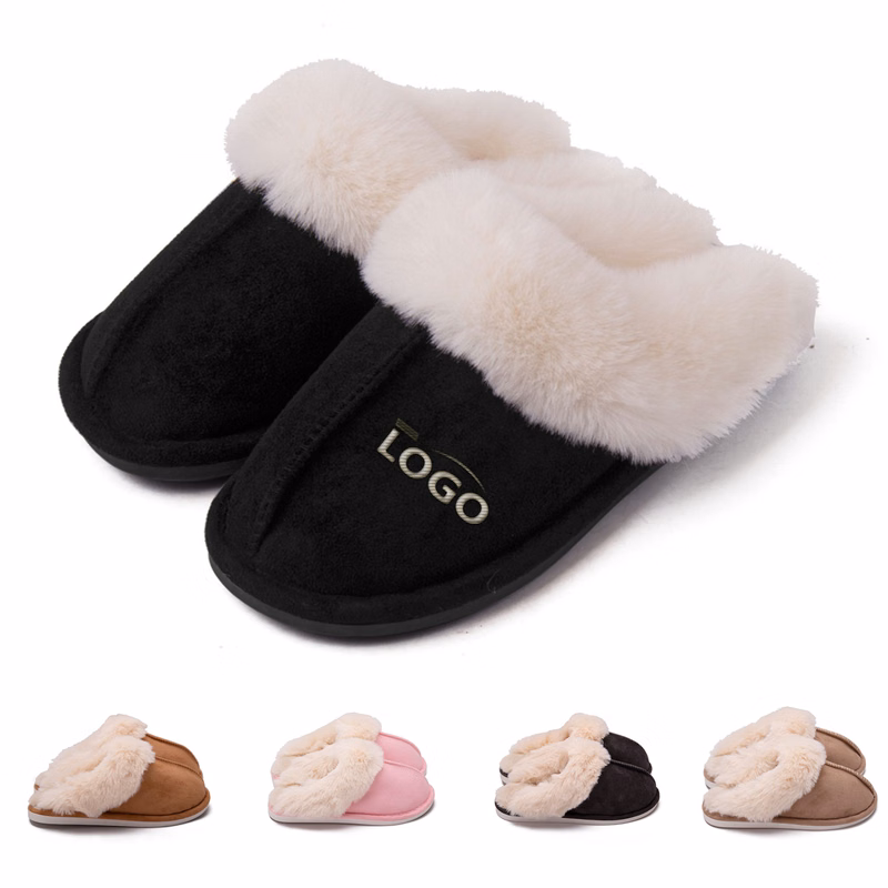Customizable Embroidered Plush Slippers