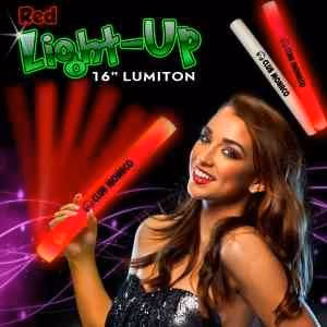 16" Red LED Light Up LED Glow Baton Wand
