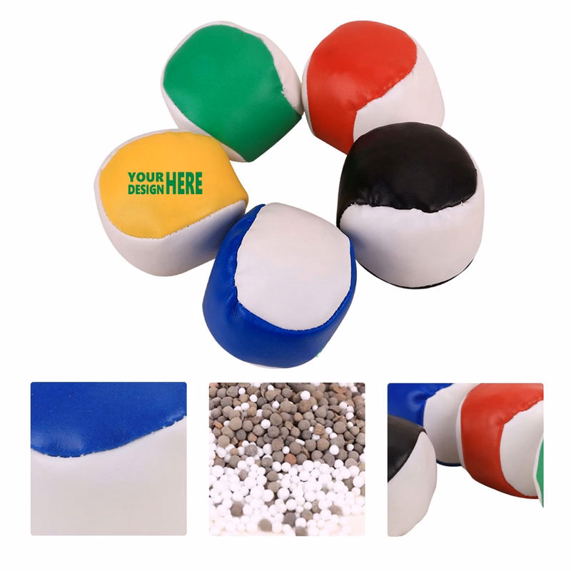 MOQ 50 PU Leather Bean Bag Toss Ball for Kids' Playtime