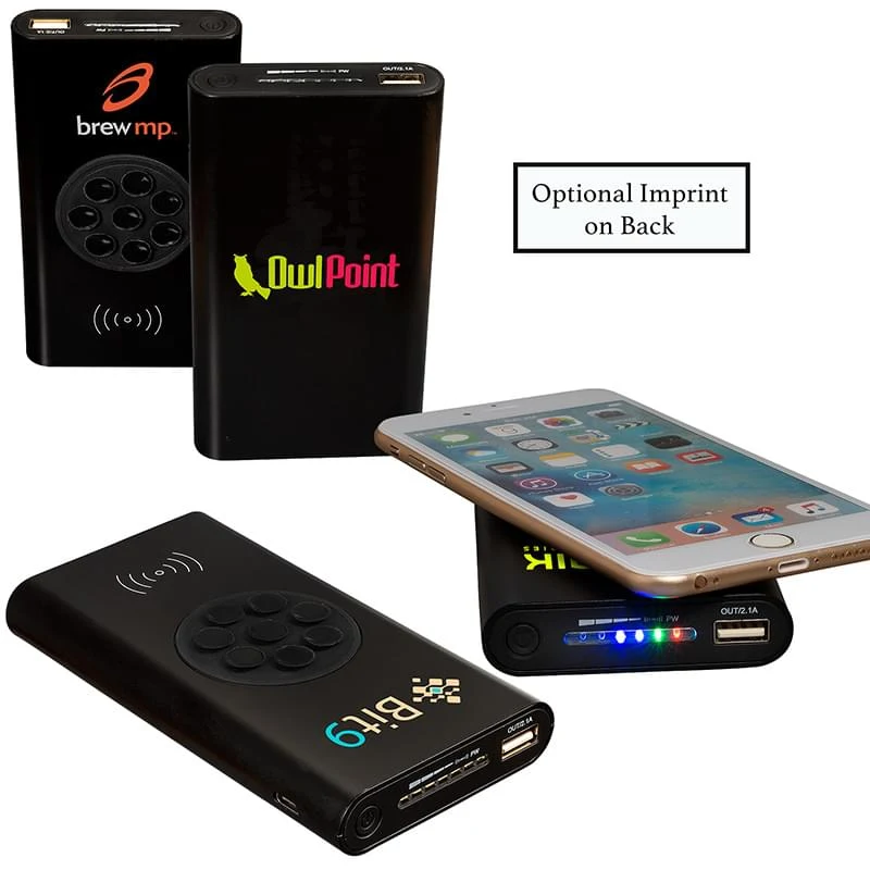 Duo Wireless Charging Pad Power Bank with Suction Cups 1
