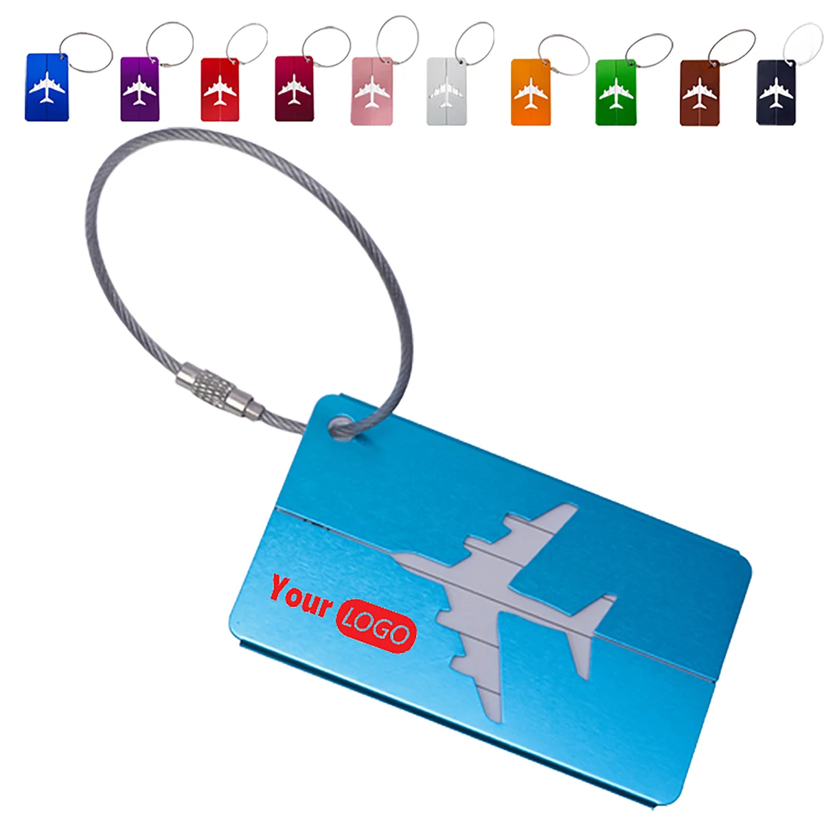 Aircraft-Design Aluminum Baggage Tag 1