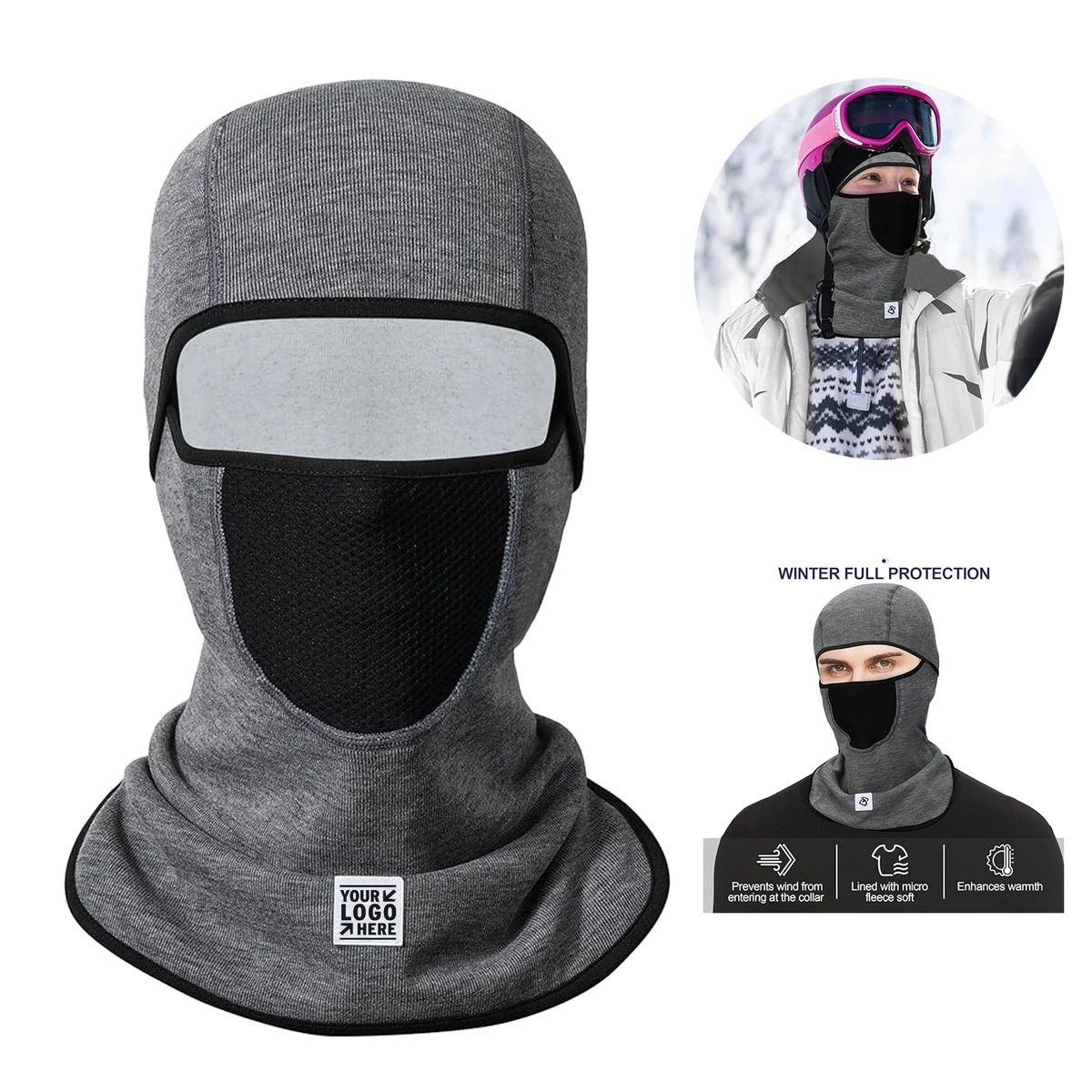 Men Women Cold Weather Balaclava Ski Winter Fleece Full Face Mask 1
