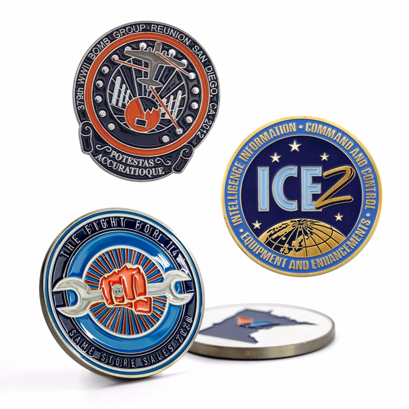 Die Struck Brass Challenge Coins (1-3/4")