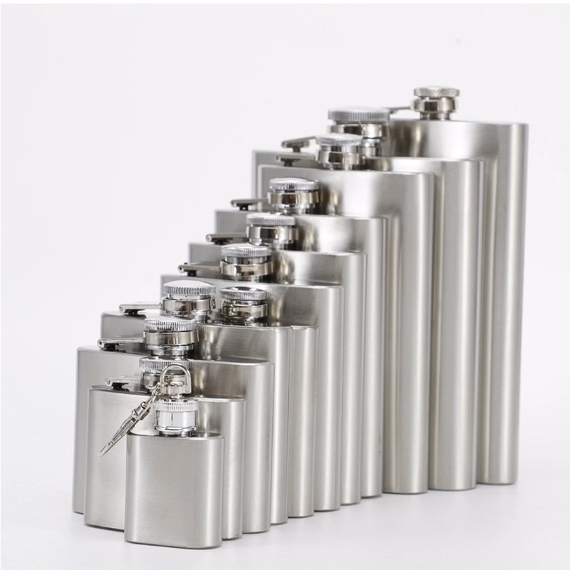 1oz-10oz 6oz Silver Metal Alcohol Flask