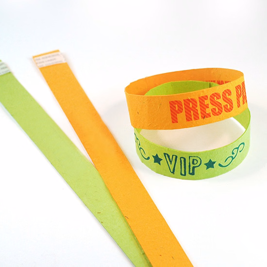 Single Sided Seed Paper Wristbands Long