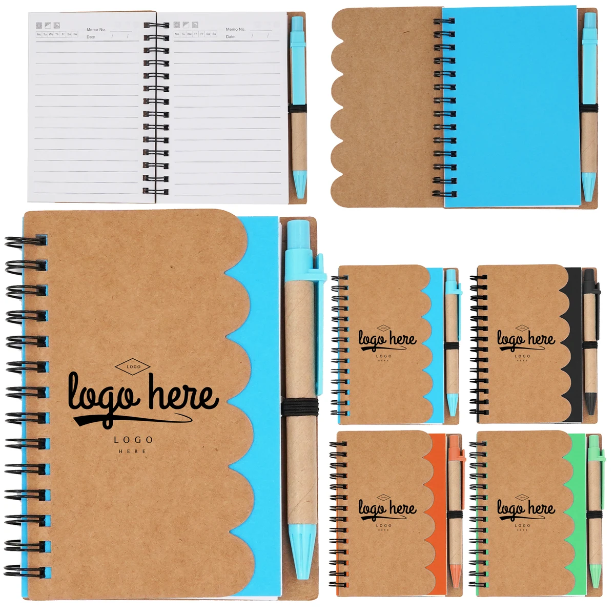 Paper Wavy Stripe Pen Notebook 1