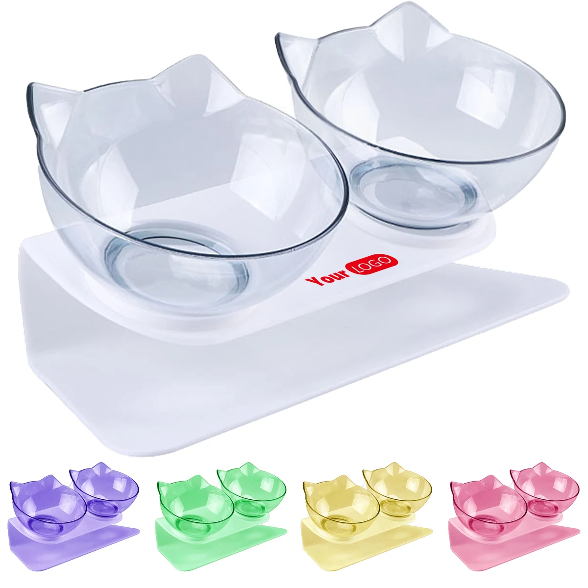 Abs Sleek Transparent Pet Bowl Set 1