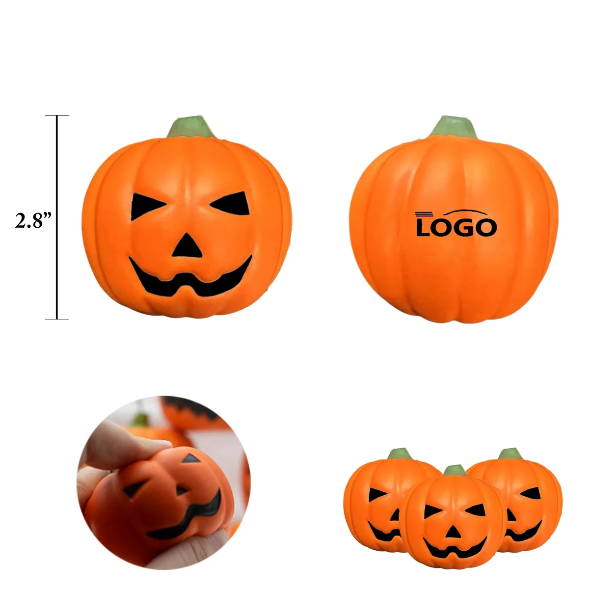 PU Stress Relief Pumpkin Ball 1