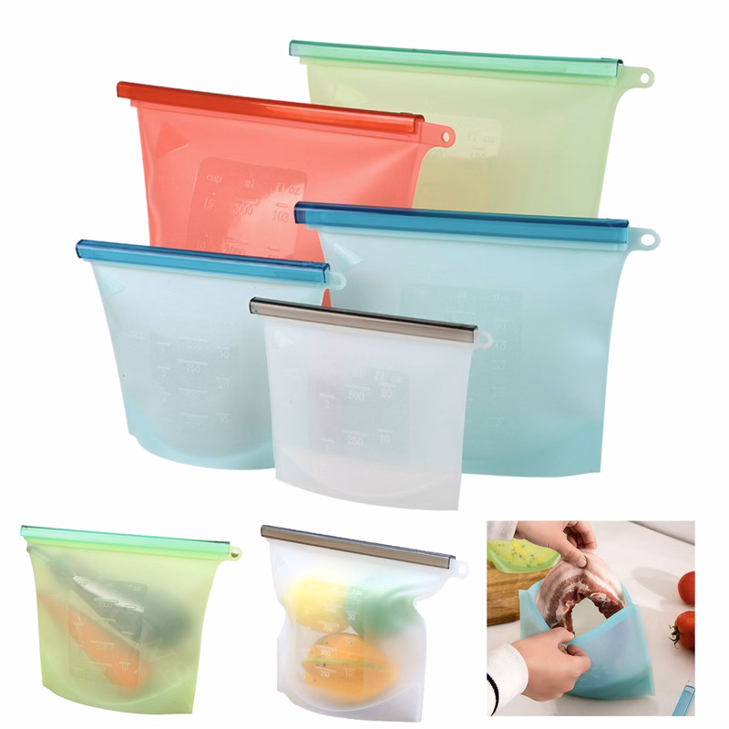 Reusable Silicone Food Storage Bag 500ML