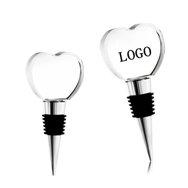 Heart Shape Crystal Bottle Stoppers 1