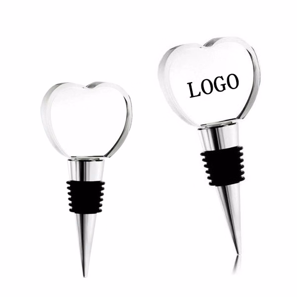 Heart Shape Crystal Bottle Stoppers