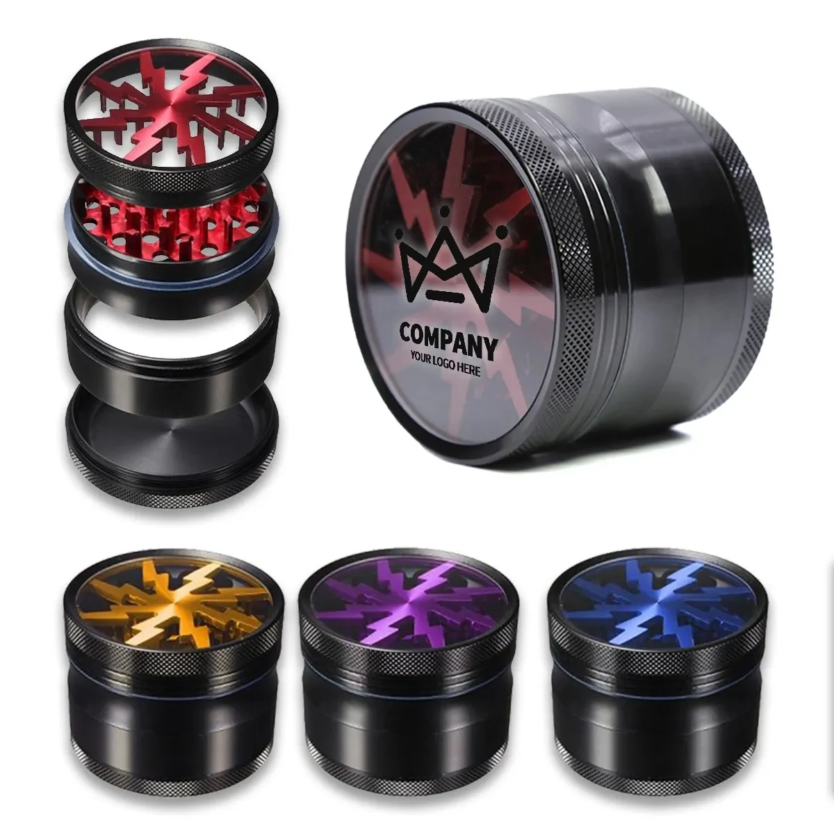 Portable Lightning Grinders with Herb Sifter 1