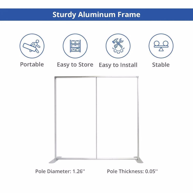 Pillow Case Backdrop Straight - Hardware only (10' x 8')