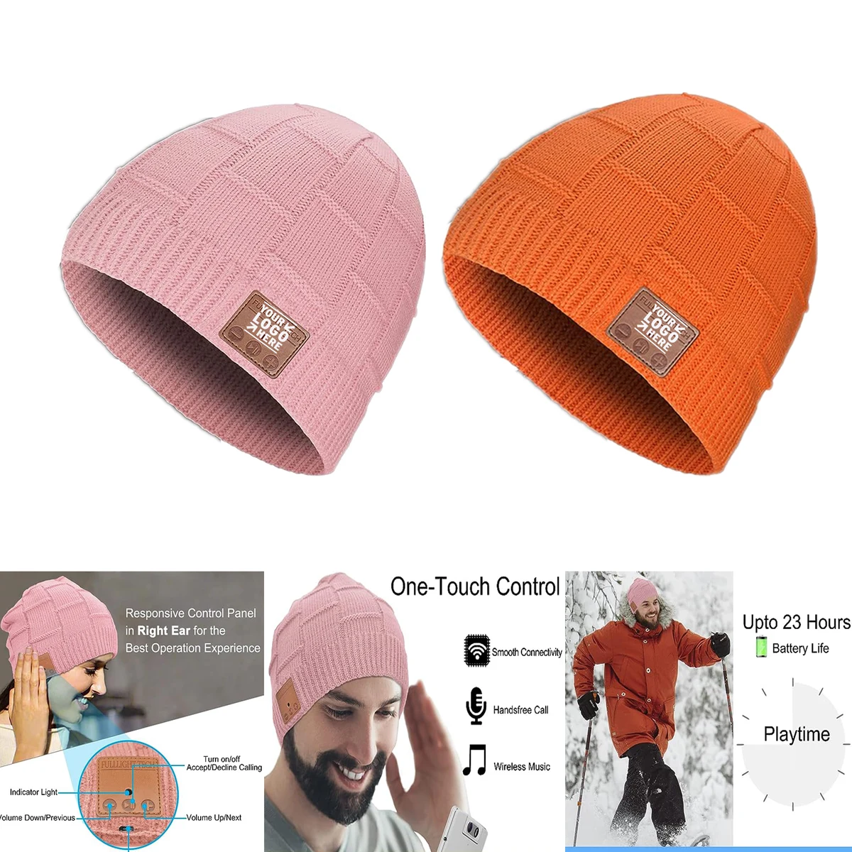 Unique Tech Gift Stocking Stuffer Bluetooth Beanie Headphone Hat 1