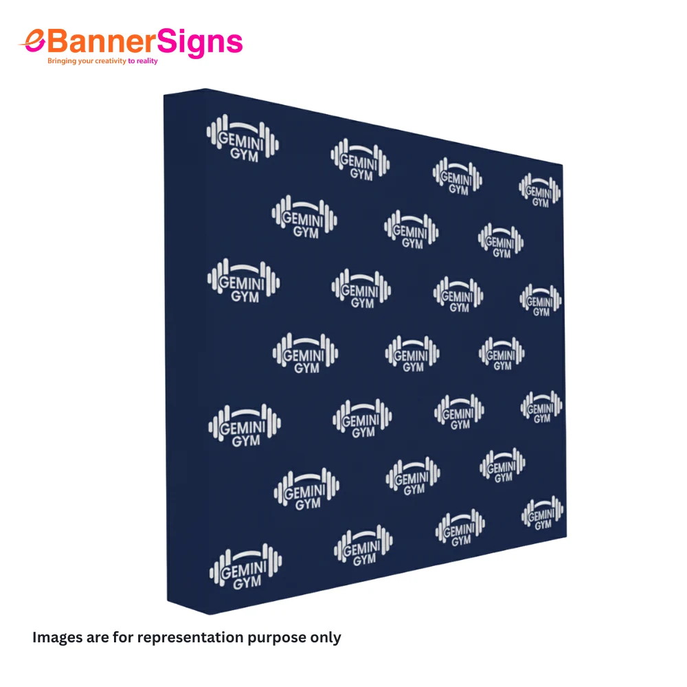 Step & Repeat Fabric Pop Up Straight Display (Graphics + Hardware) 1