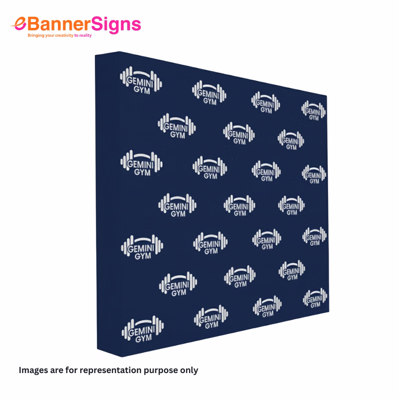Step & Repeat Fabric Pop Up Straight Display (Graphics + Hardware)