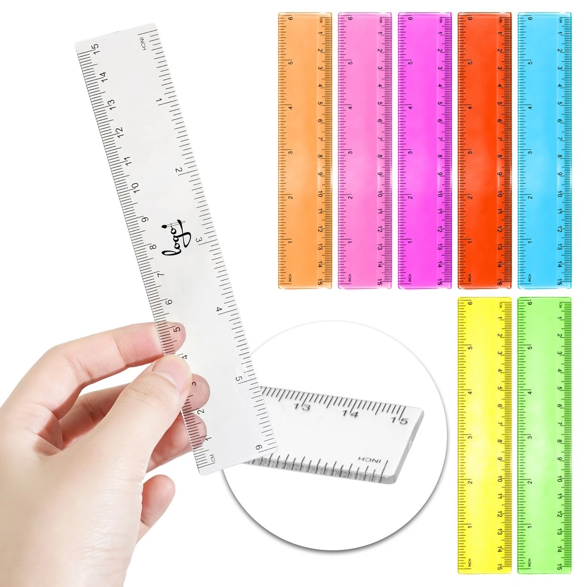 6 Inch Plastic Straight Ruler 1