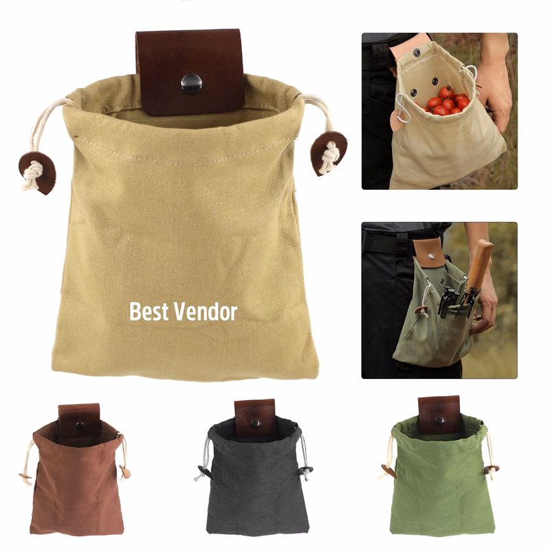 Canvas Foraging Pouch For Hiking