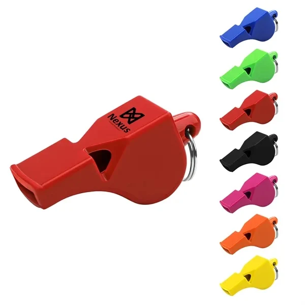 Custom Loud ABS Plastic Referee Whistle With Keyring — Portable Safety Giveaway 1