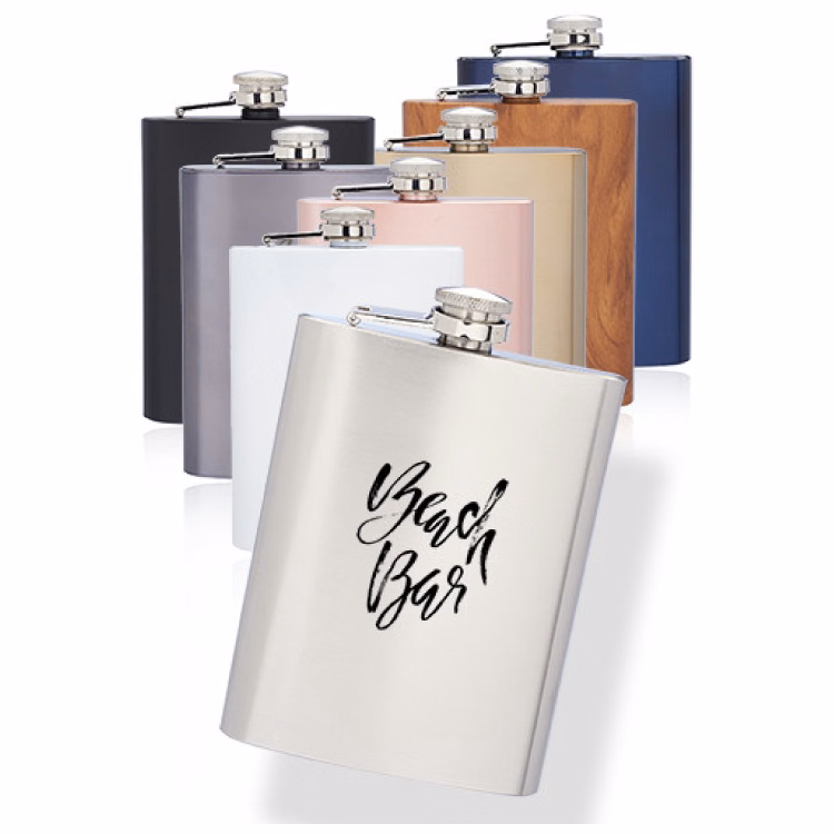 8 oz Verano Stainless Steel Hip Flask
