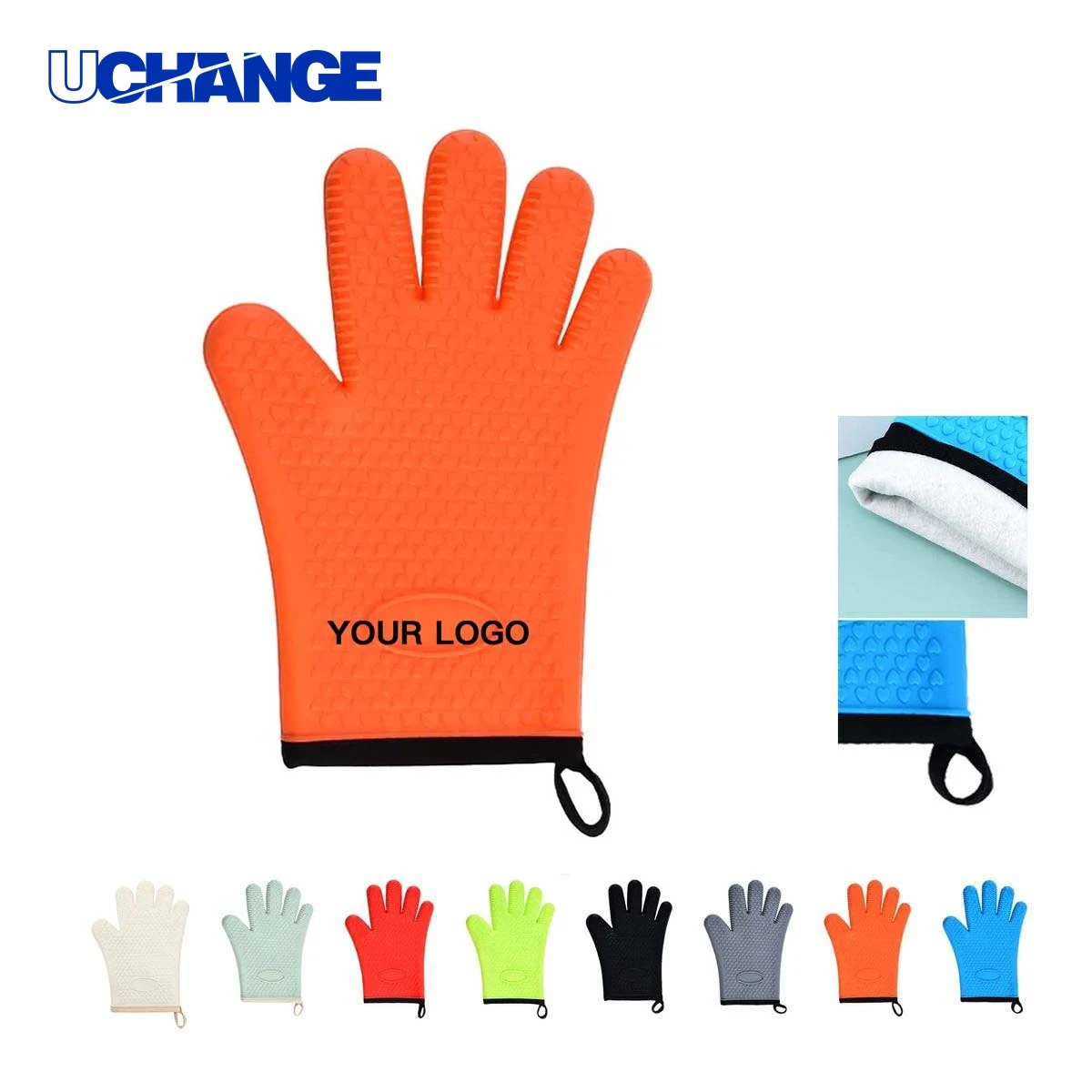 Silicone Kitchen Gloves Pair with Hanging Loop 1