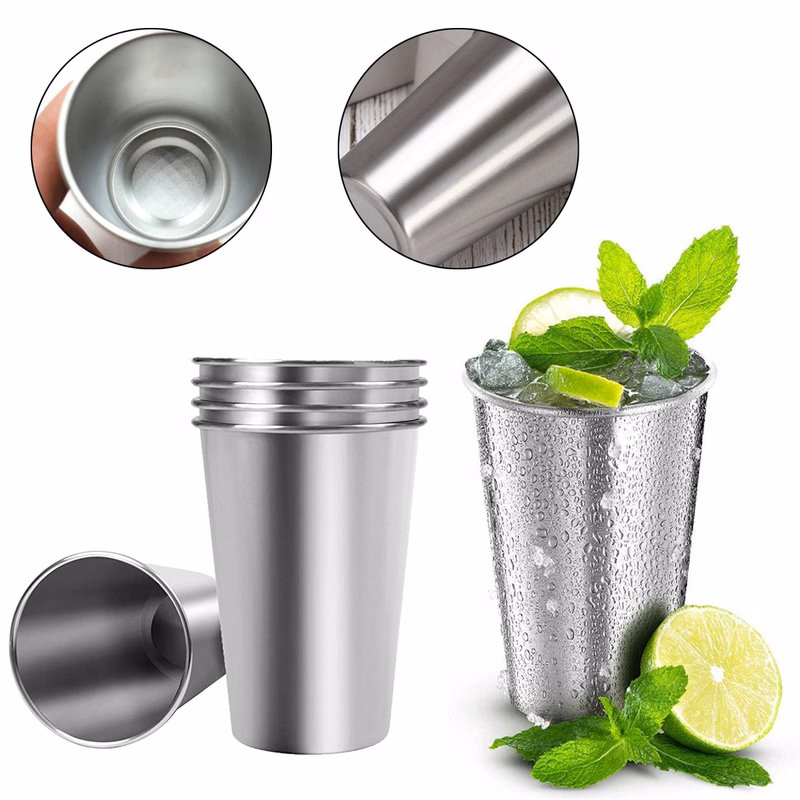 16 Ounce Stainless Pint Cups
