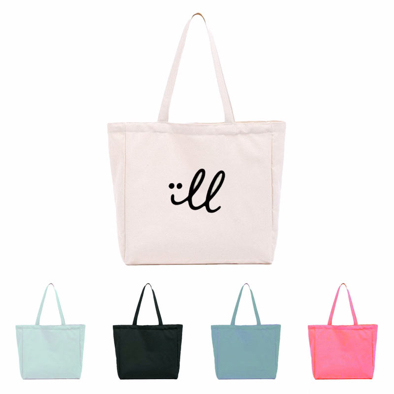 Eco-Friendly Canvas Cotton Grocery Shopping Tote Bag