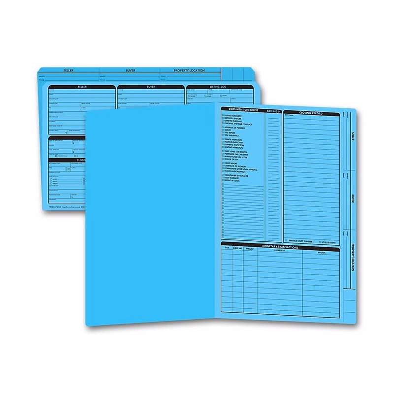 Legal size real estate folder
