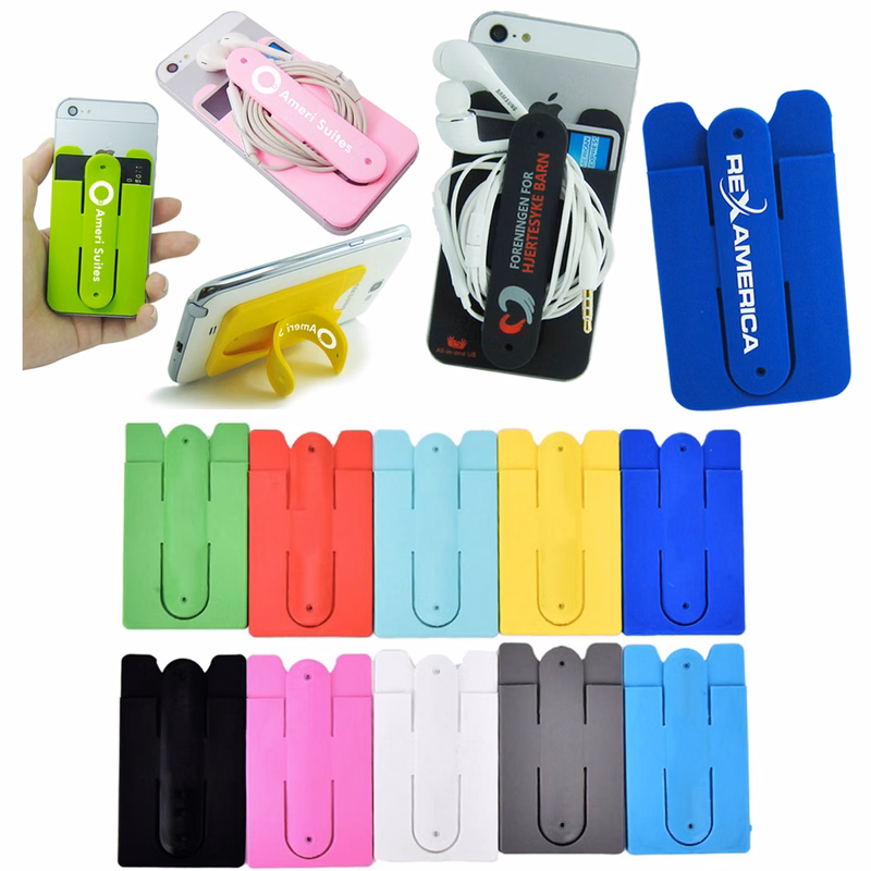 Combo Silicone Cell Phone Wallet & Kickstand