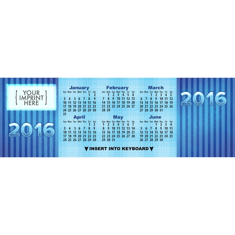 CALENDAR - Beautiful Blue Keyboard Calendar 1