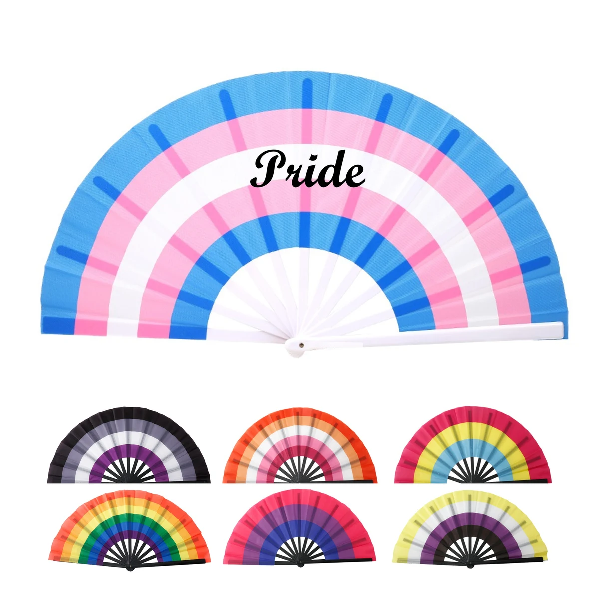 Pride Handheld Folding Fan 13" 1