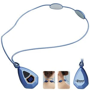 Lanyard Controlled Electric Pulse Neck Massager With Magnetic Electrode Pads 1