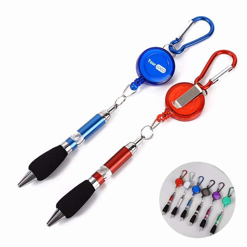 Retractable Metal Aluminum Rod Ballpoint Pen