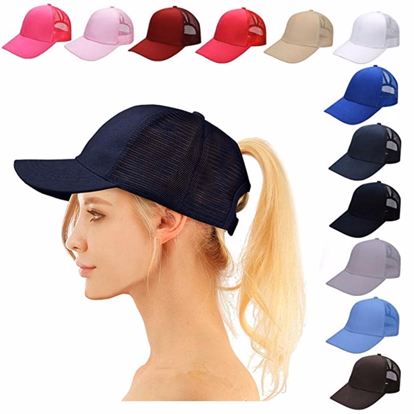 Adjustable Ponytail Mesh Baseball Cap