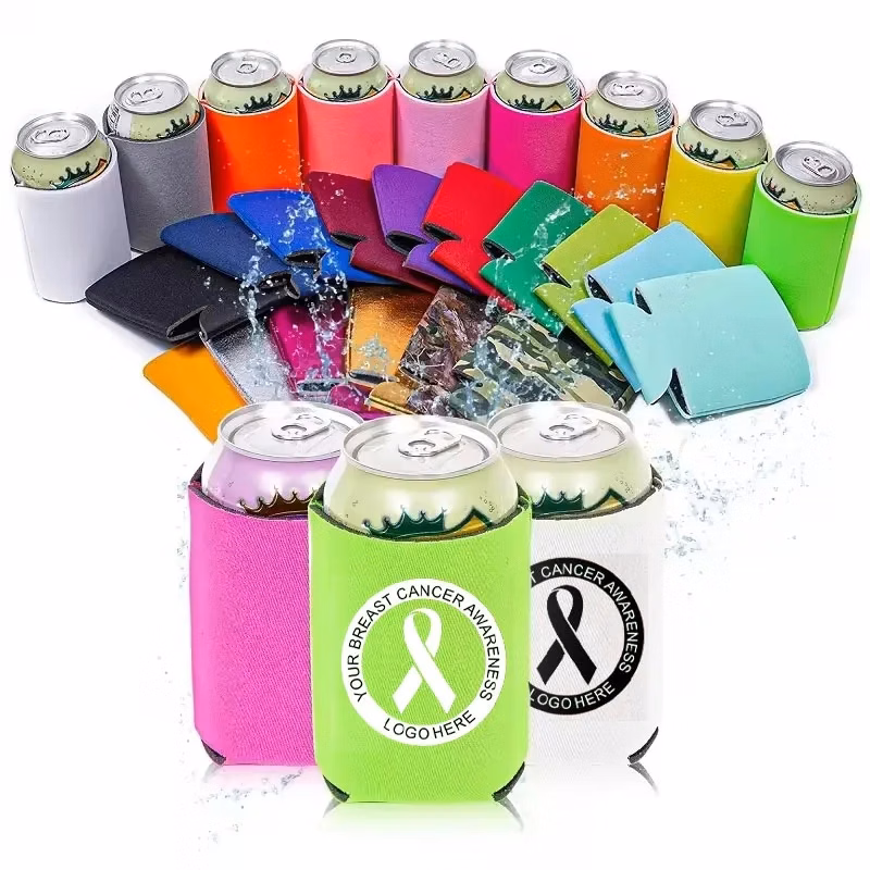 Breast Cancer Awareness Neoprene Can Coolers