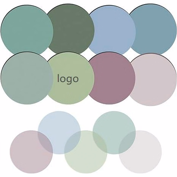 Transparent Sticky Notes, Morandi Cute Round Clear Tabs