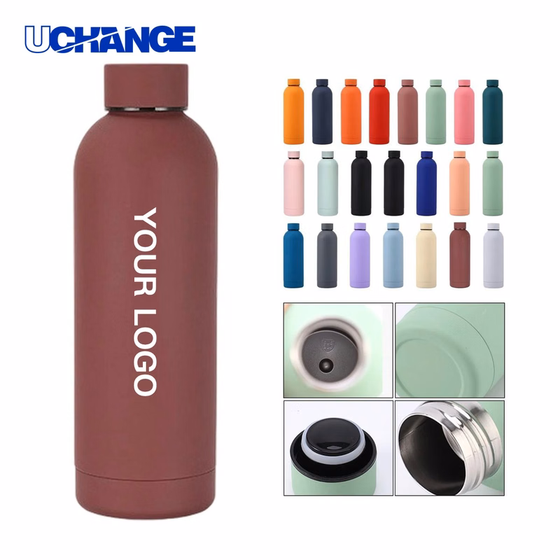 Stainless Water Bottle Drinkware Double Wall with Straw Lid