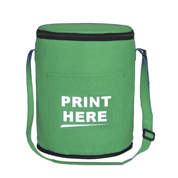 12 Pack Round Cooler Tote Bag 1