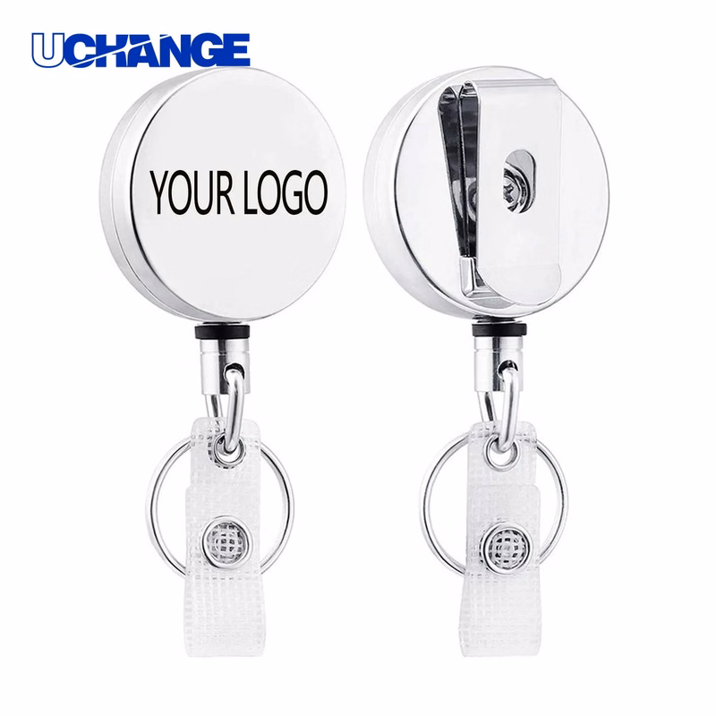 Metal Badge Reel with Belt Clip