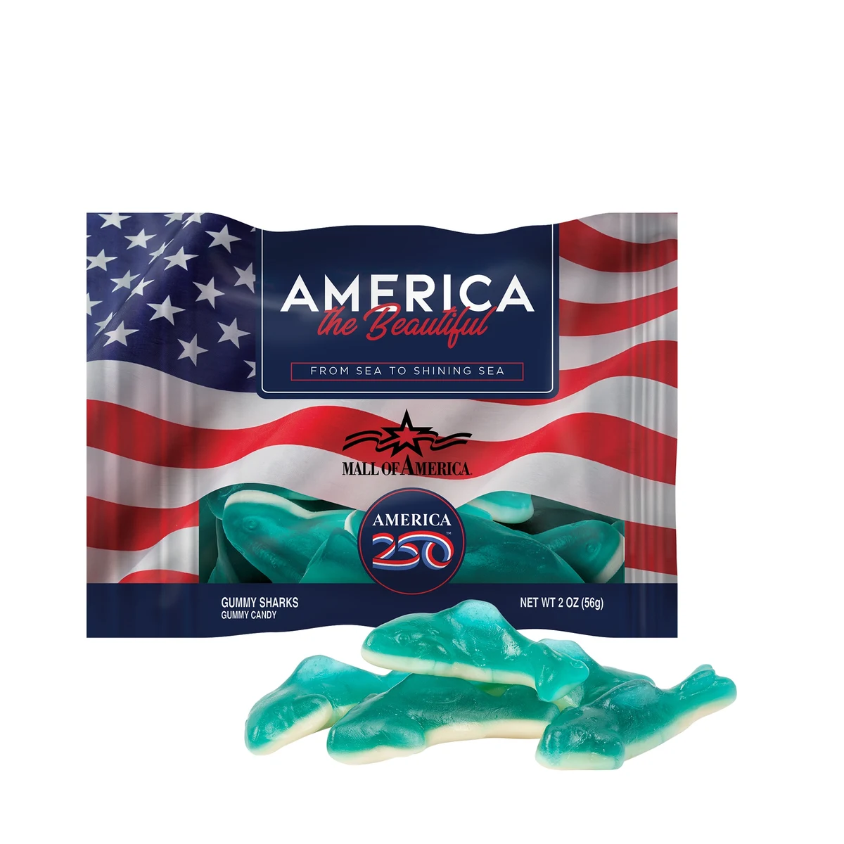 America 250- 2oz. Digibag™-Gummy Sharks 1