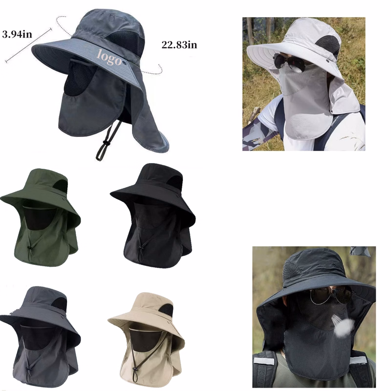 Outdoor UV Protection Sun Hat With Face Shield