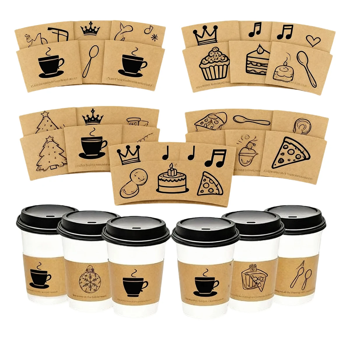 Kraft Paper Coffee Cup Sleeve 1