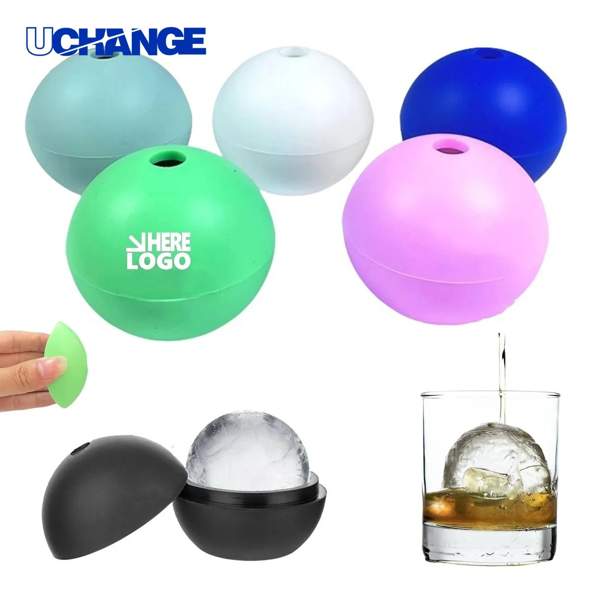 Silicone Round Ice Mold Tray for Cocktails 1