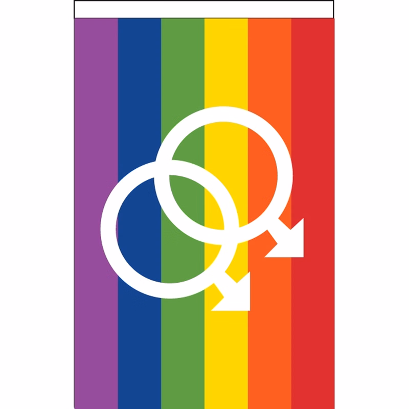 Double Male Deluxe Garden Flag