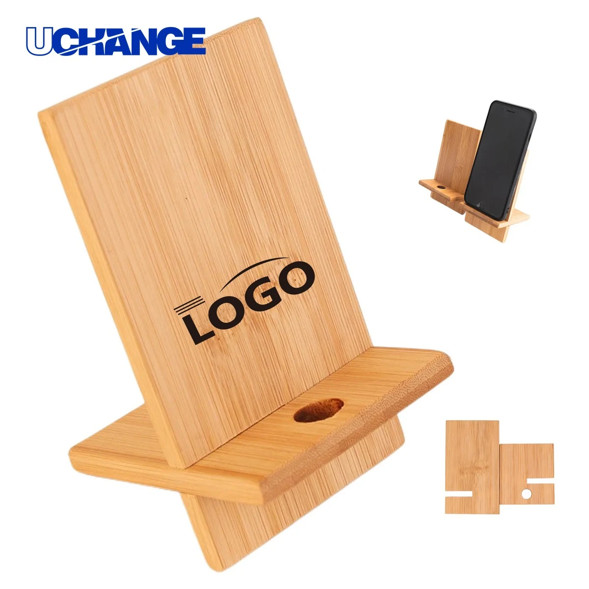 Bamboo Mobile Phone Stand Holder 1