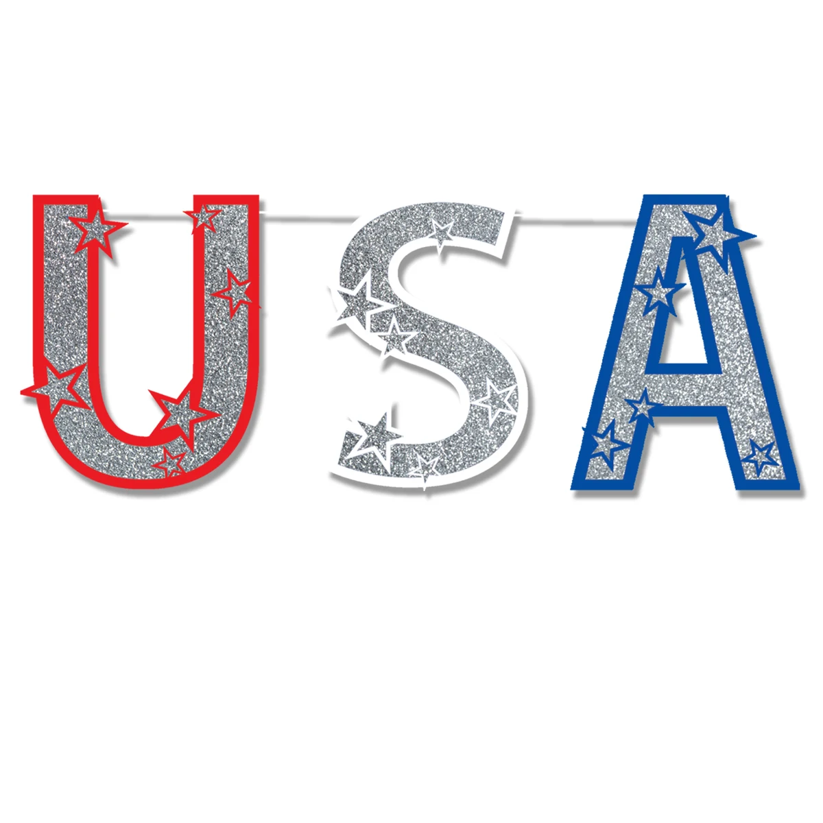 Glittered USA Streamer 1