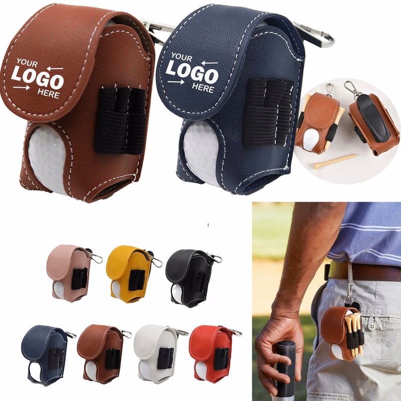 Portable PU Leather Golf Accessory Organizer Bag